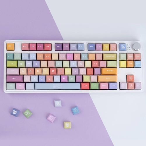 PBT Keycaps 133 Keys XDA Profile Five-Sided Dye-Sub Keycaps Set, fit for 61/64/68/84/87/96/98 Cherry Mx Switches ISO ANSI Layout Mechanical Keyboard