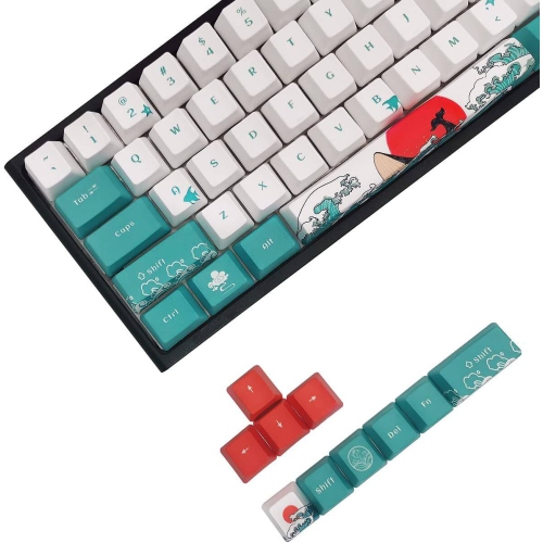 Custom Keycaps-Keycaps 60 Percent, Suitable for GK61/GK64/RK61/Anne/GH60 /ALT61 Mechanical Keyboards, 71 Key Set