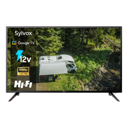 SYLVOX  Smart Rv Tv, 40" 12 Volt Tv for Rv, Newest Smart Google Tv Support Download Apps \w Google Assistant, 1080P Dc/ac Powered Television for Rv