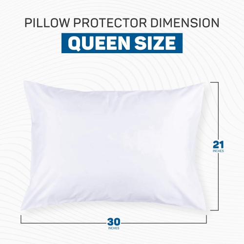 Canadian Linen Microfiber Pillow Protector Zippered Encasement, 20"x30" Queen 4 pack Soft Breathable Noiseless Bed Bug Proof Cover with Zipper Closure