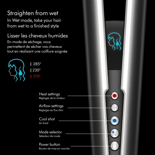 Image 4 of 8.. Refurbished Dyson Official Outlet - Dyson Airstrait Hair Straightener, Nickel/Copper