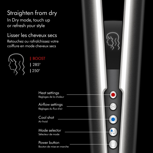 Image 5 of 8.. Refurbished Dyson Official Outlet - Dyson Airstrait Hair Straightener, Nickel/Copper