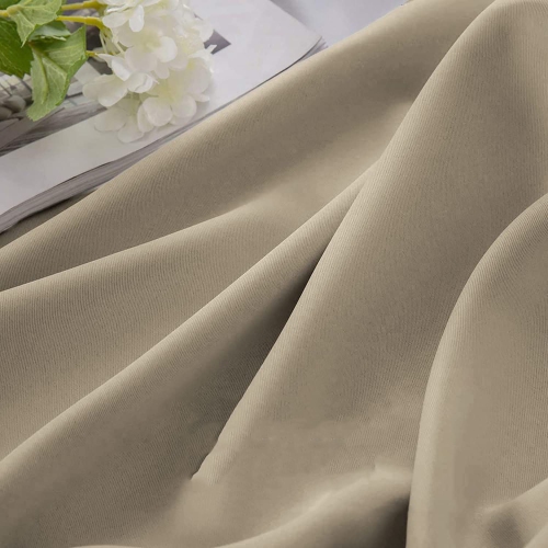 Rideau de fenêtre opaque en lin canadien, triple tissage, 52 2 larg. X 63 long., 3 couches de rideaux à anneaux en polyester sans bruit lavables,