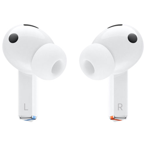 Écouteurs boutons 100 % sans fil à suppression du bruit Galaxy Buds3 Pro de Samsung - Blanc