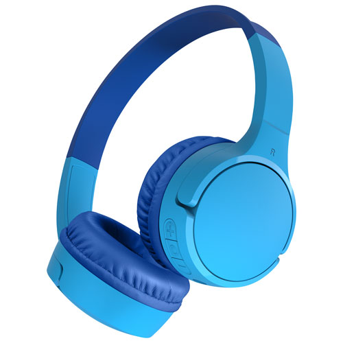 Belkin SoundForm Mini Kids On-Ear Bluetooth Headphones - Blue