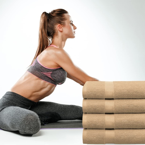 Canadian Linen Luxury Bath Sheet Towel Set 4 Pack 30”x54” 600 GSM 100% Ring Spun Turkish Cotton Bathroom Towel for Beach, Pool Spa Ultra Soft