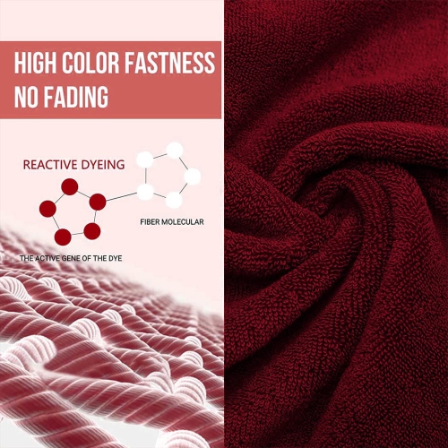 Canadian Linen 4 Pack Luxury Burgundy Spa Bath Sheet Extra Large Towels 30"x54", 500 GSM Premium Organic Cotton Towel Soft Absorbent Lightweight