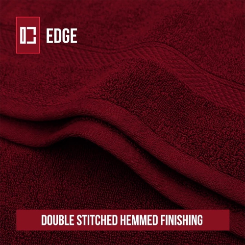 Canadian Linen 4 Pack Luxury Burgundy Spa Bath Sheet Extra Large Towels 30"x54", 500 GSM Premium Organic Cotton Towel Soft Absorbent Lightweight