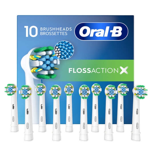 Brosse à dents électrique FlossAction d'Oral B, recharge de tête de brosse, paq./10