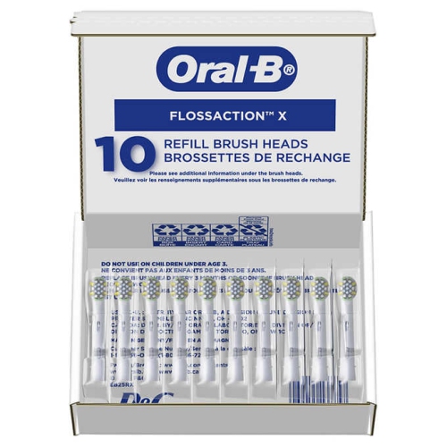 Brosse à dents électrique FlossAction d'Oral B, recharge de tête de brosse, paq./10