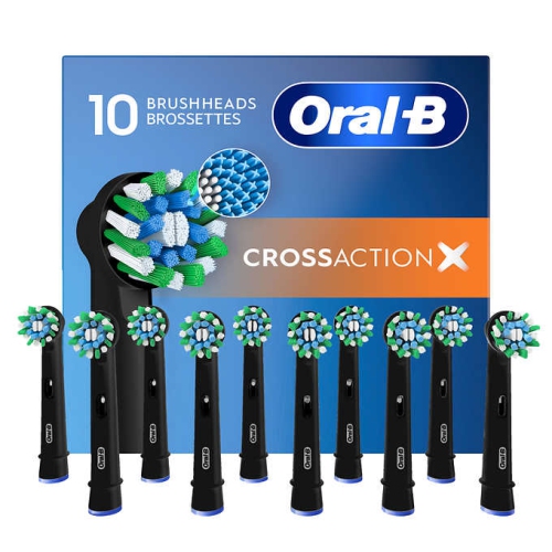 Tête de rechange pour brosse à dents électrique CrossAction d'Oral-B, paq./10