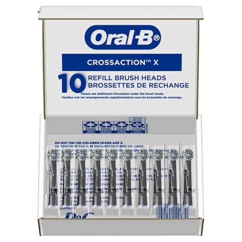 Tête de rechange pour brosse à dents électrique CrossAction d'Oral-B, paq./10