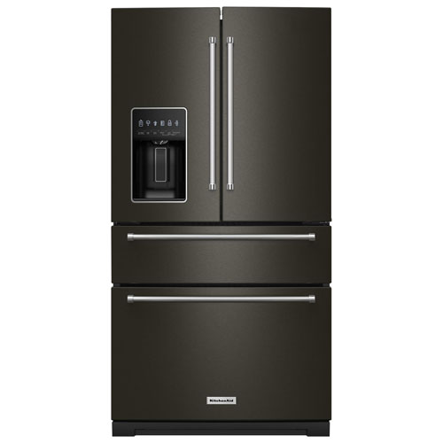 Kitchenaid 36" 26.2 Cu. Ft. French Door Refrigerator with Water & Ice Dispenser - Black Stainless Steel