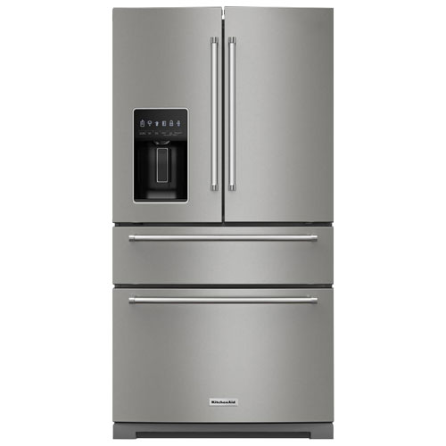 Kitchenaid 36" 26 Cu. Ft. French Door Refrigerator w/ Water & Ice Dispenser - Stainless