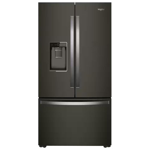 Whirlpool 36" 23.8 Cu. Ft. French Door Refrigerator with Water & Ice Dispenser - Black Stainless Steel