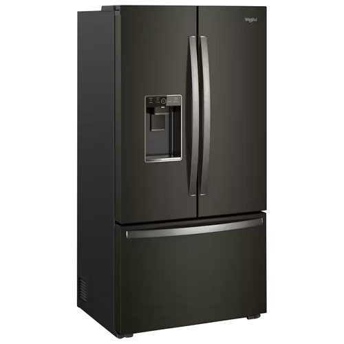 Whirlpool 36" 23.8 Cu. Ft. French Door Refrigerator with Water & Ice Dispenser - Black Stainless Steel