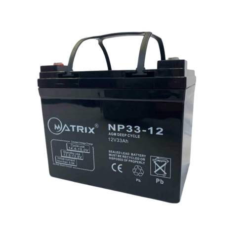 33AH AGM Deep Cycle Battery, Reliable 12V Battery for Motorcycles, Bikes, and More