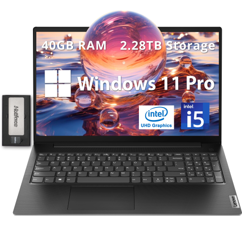 Lenovo V15 Gen 4 15.6" FHD Business Laptop, Intel i5-13420H, 2.28TB Storage, 40GB RAM, Intel UHD Graphics, Webcam, Num Pad, Win 11 Pro, Black