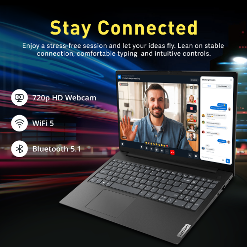 Lenovo V15 Gen 4 15.6" FHD Business Laptop, Intel i5-13420H, 672GB Storage, 16GB RAM, Intel UHD Graphics, Webcam, Num Pad, Win 11 Pro, Black