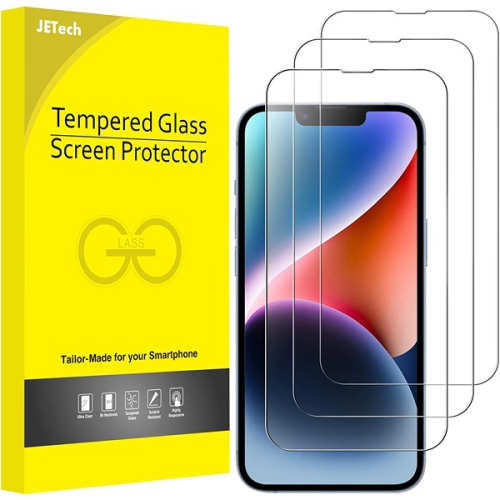 JETech ‎14.4 x 6.8 x 1.27 cm Complete Protection Screen Guard for iPhone 14 6.1 Inch ‎Clear
