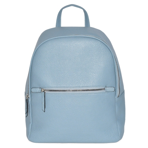 BACKPACK WITH FRONT ZIPPER POCKET - powder-blue