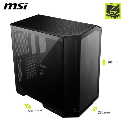 MSI MAG PANO 100L PZ Black Mid Tower Gaming Case