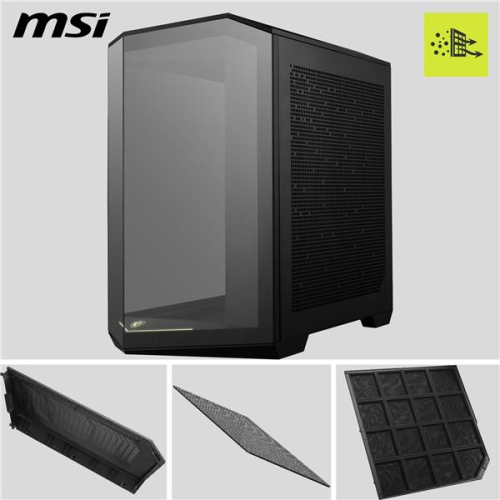 MSI MAG PANO 100L PZ Black Mid Tower Gaming Case
