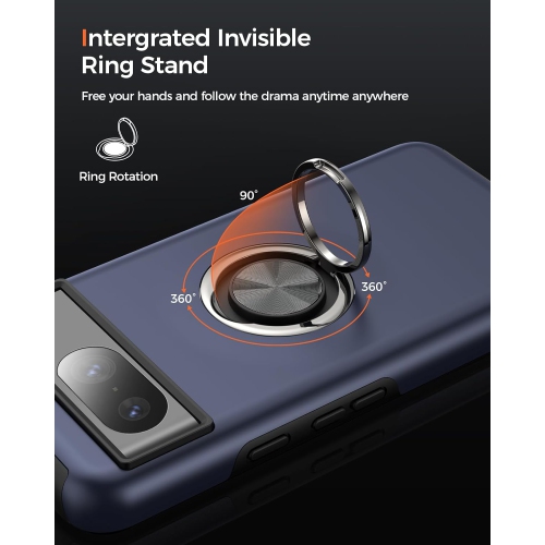 XCRS – Étui pour Pixel 8&nbsp;A 2024 de Google, rotatif torsadé, étui de protection double couche mince Armor