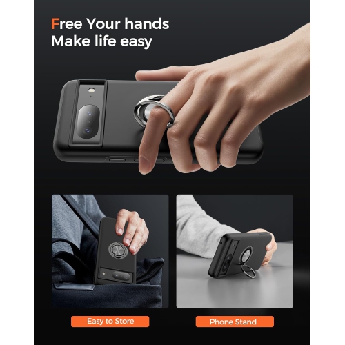 XCRS – Étui pour Pixel 8&nbsp;A 2024 de Google, rotatif torsadé, étui de protection double couche mince Armor