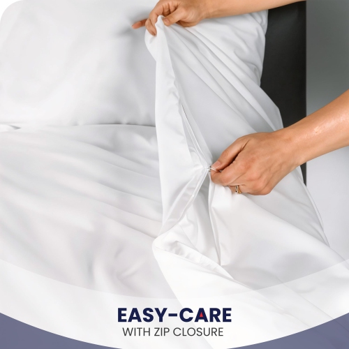 Canadian Linen Cotton Duvet Cover Zipper, 66"x90", Encasement Full Closure Breathable Mosture Wicking Soft Washable Dust Protector Bedding Cover, Twin