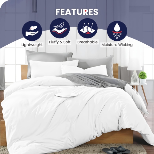 Canadian Linen Cotton Duvet Cover Zipper, 66"x90", Encasement Full Closure Breathable Mosture Wicking Soft Washable Dust Protector Bedding Cover, Twin