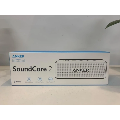 Haut-parleur Bluetooth portatif Soundcore 2 d'Anker - son stéréo 12 W, Bluetooth 5, BassUp, étanche IPX7, temps de jeu de 24 heures jumelage