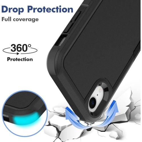 XCRS Apple iPhone XR Case Dual Layered Comm Rugged, Heavy Duty, Tuff Cover