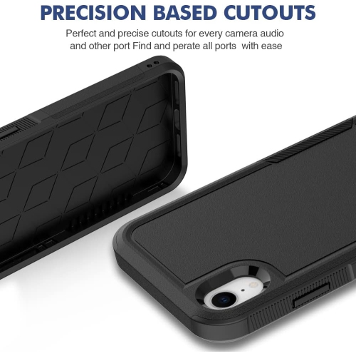 XCRS Apple iPhone XR Case Dual Layered Comm Rugged, Heavy Duty, Tuff Cover