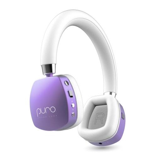 Casque d'écoute Bluetooth à suppression active du bruit Puro Sound Labs PurQuiet plus volume Limited pour enfants avec microphone intégré - Safer Sou