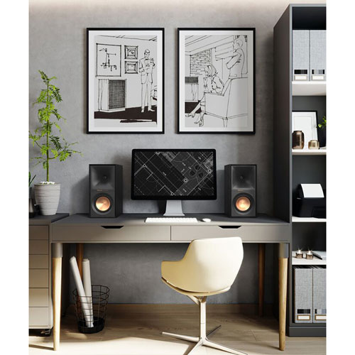 Haut-parleur d'étagère de 120 W R-50PM de Klipsch - Paire - Noir