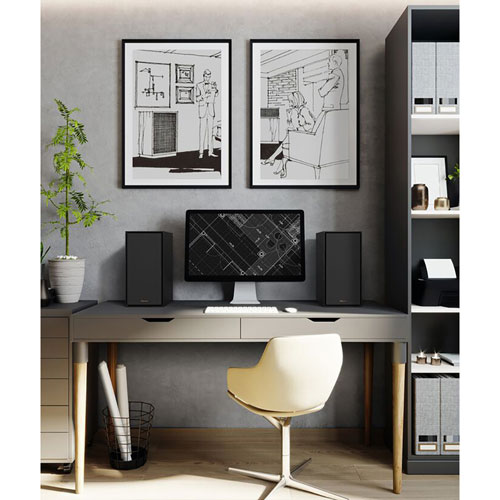 Haut-parleur d'étagère de 120 W R-50PM de Klipsch - Paire - Noir