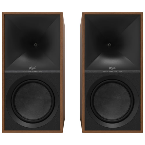 Image 1 de 14.. Haut-parleur d'étagère de 240 W The Nines de Klipsch - Paire - Noyer