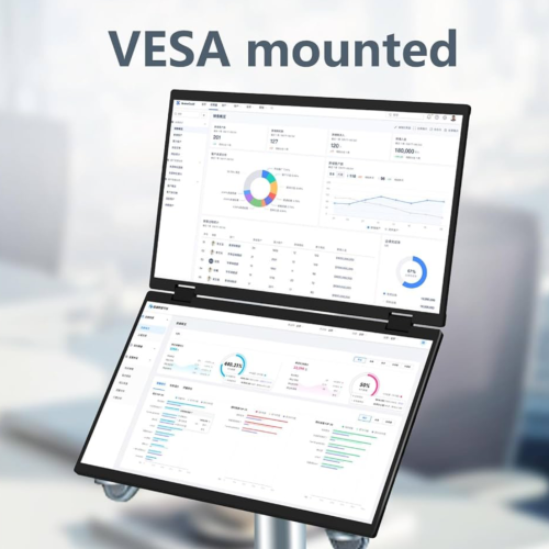 TUTT 15.6” Portable Monitor Dual Screen Extender, Plug and Play, Windows, macOS, ChromeOS, Linux VESA Mount, M4