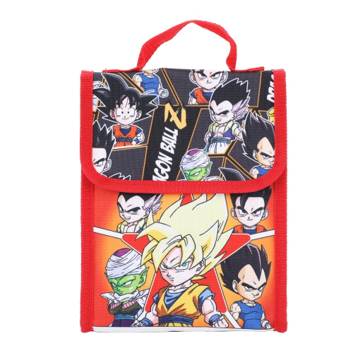 Dragon Ball Z Characters Chibi Collage Kids 16" Backpack and Lunch Bag 5 Piece Set