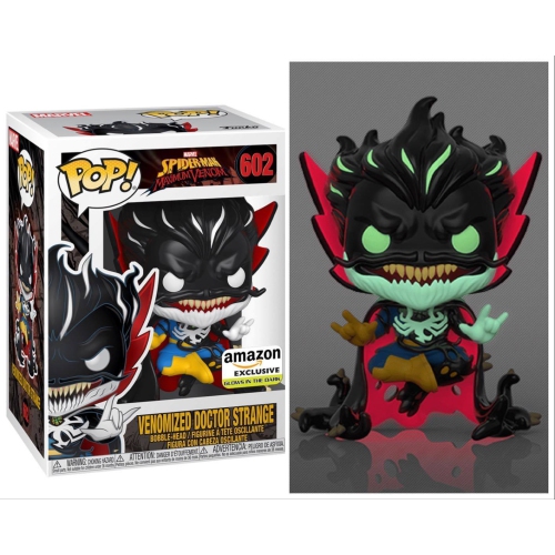 FUNKO  Pop Marvel Spider-Man Maximum Venom Vinyl Bobble-Head Venomized Doctor Strange (Gitd) #602 Amazon Exclusive