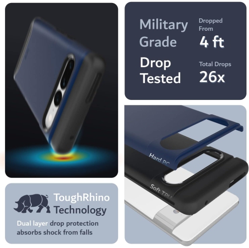 Étui double couche Merge de TUDIA pour Pixel 7 Pro de Google - Indigo