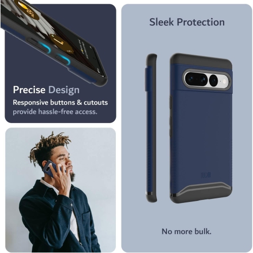 Étui double couche Merge de TUDIA pour Pixel 7 Pro de Google - Indigo