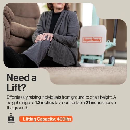 SuperHandy Electric Floor to Chair Lift for Seniors and People with Disabilities - up to 400 Lbs Weight Cap, Seating Transfer Assistance, Magnetic