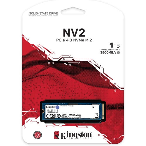 Kingston NV2 1TB M.2 2280 NVMe Internal SSD | PCIe 4.0 Gen 4x4 | Up to 3500 MB/s | SNV2S/1000G