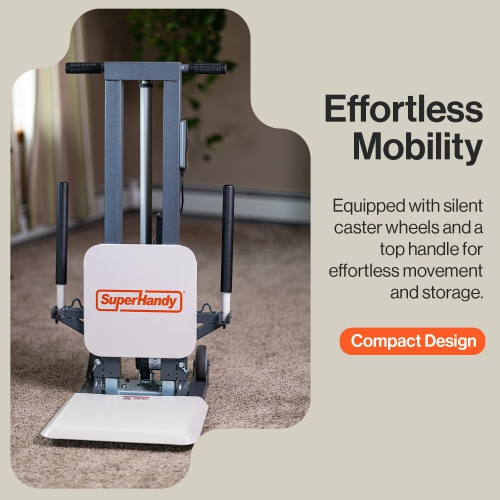 SuperHandy Electric Floor to Stand Lift for Seniors and People with Disabilities -up to 500LBS Weight Cap, Standing Assistance, Portable, Adjustable,