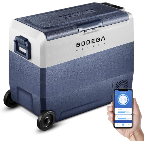 BODEGA  Cooler 12 Volt Refrigerator, Car Fridge Dual Zone App Control, 64 Quart（60L）-4℉-68℉ Portable Freezer, Car Cooler, 12/24V Dc And