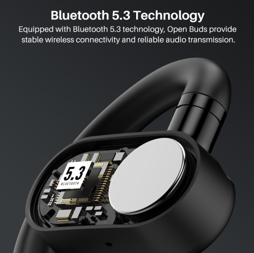 TOZO OpenBuds True Open Ear Wireless Earbuds with Multi-Angle Adjustment Bluetooth 5.3 Headphones with Dual-Axis Design for Long-Lasting Comfort
