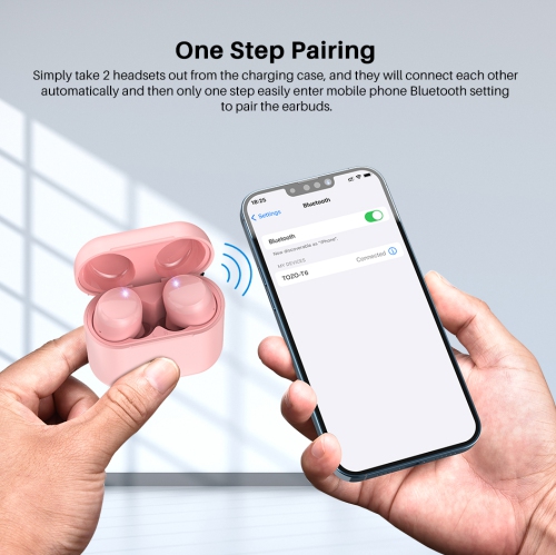 TOZO T6 mini Wireless Earbuds Bluetooth 5.3 Headphones, Ergonomic Design in-Ear Headset, 50Hrs Playtime with Wireless Charging Case, APP EQ