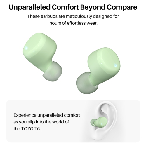 TOZO T6 mini Wireless Earbuds Bluetooth 5.3 Headphones, Ergonomic Design in-Ear Headset, 50Hrs Playtime with Wireless Charging Case, APP EQ